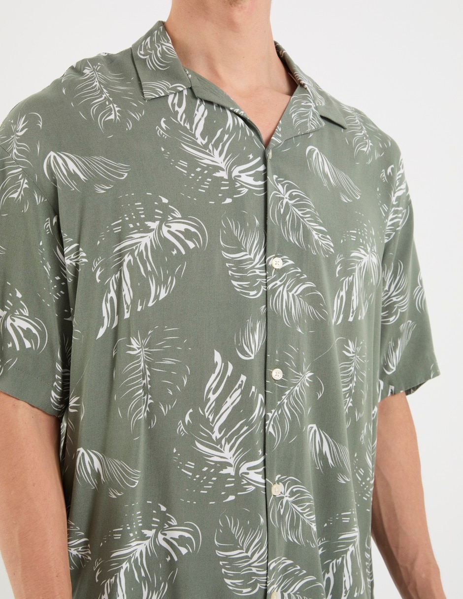 Camisa playa manga al codo para hombre 4