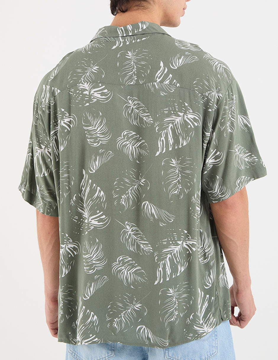 Camisa playa manga al codo para hombre 5