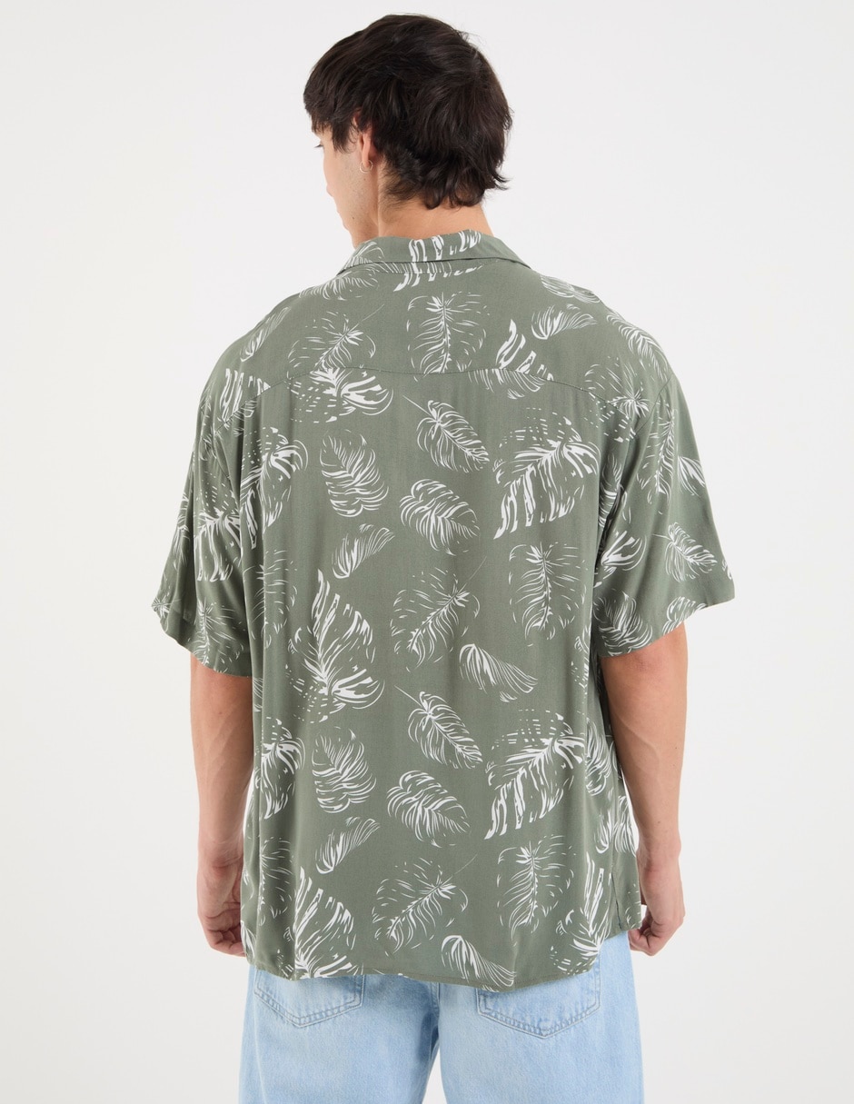 Camisa playa manga al codo para hombre 6
