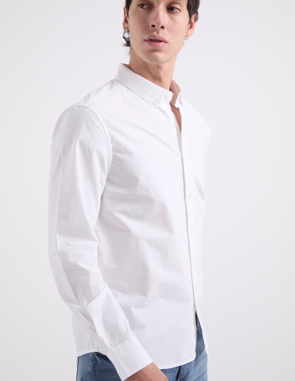 Camisa casual de algodón manga larga para hombre 2