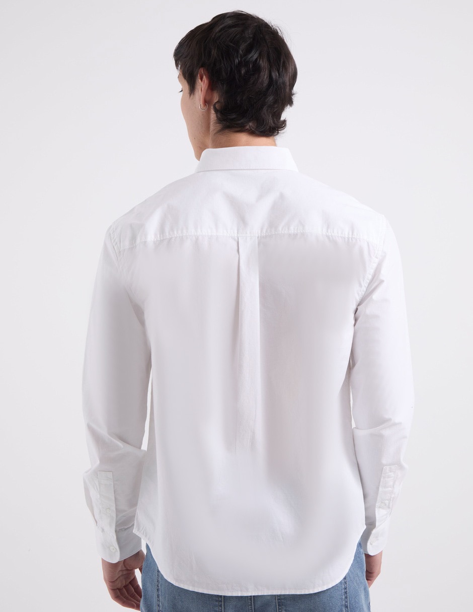 Camisa casual de algodón manga larga para hombre 6