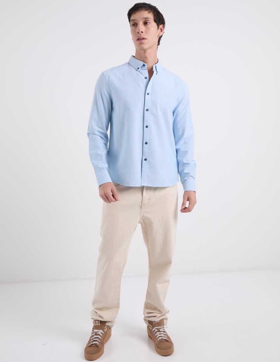 Camisa casual de algodón manga larga para hombre 3