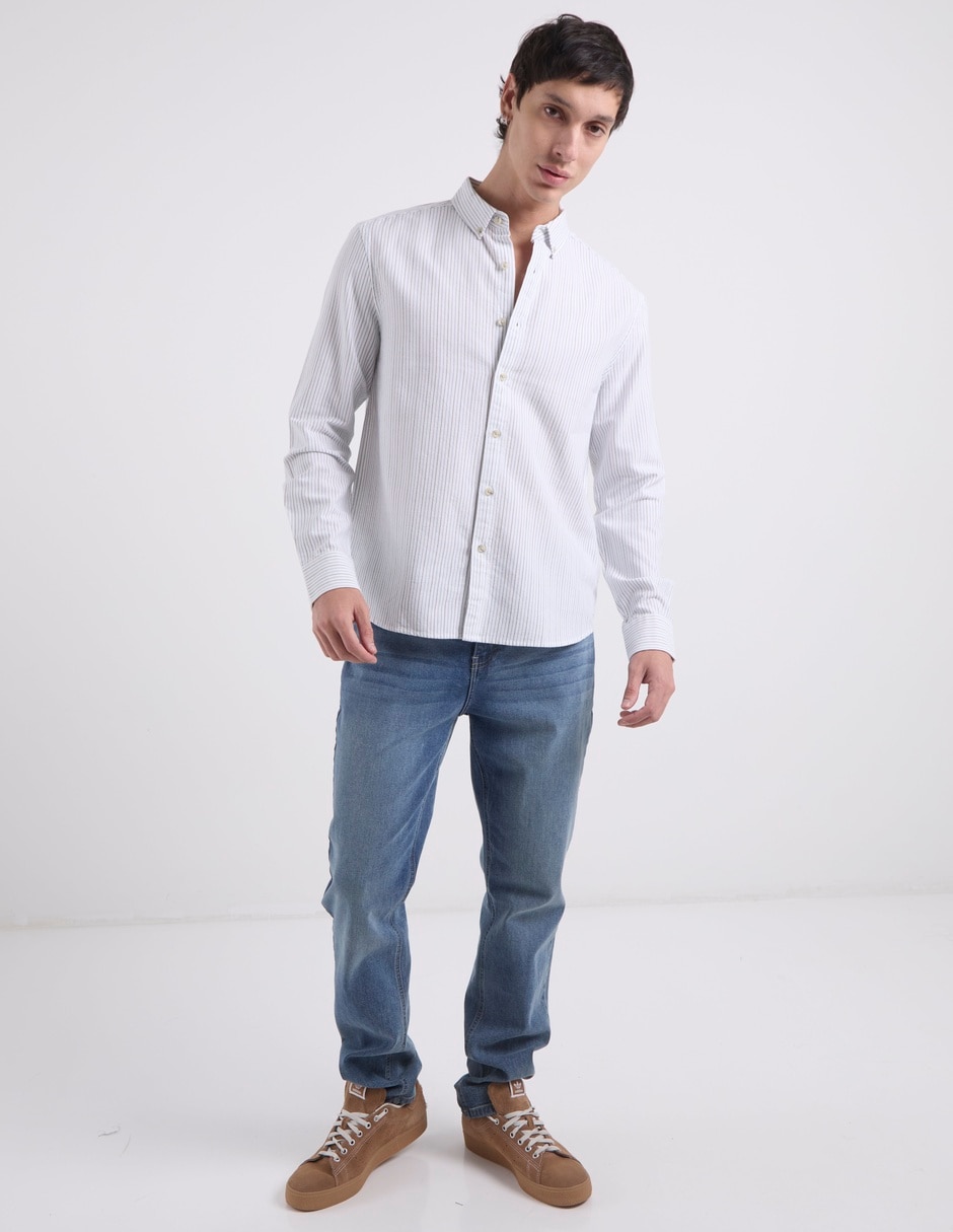 Camisa casual de algodón manga larga para hombre 3