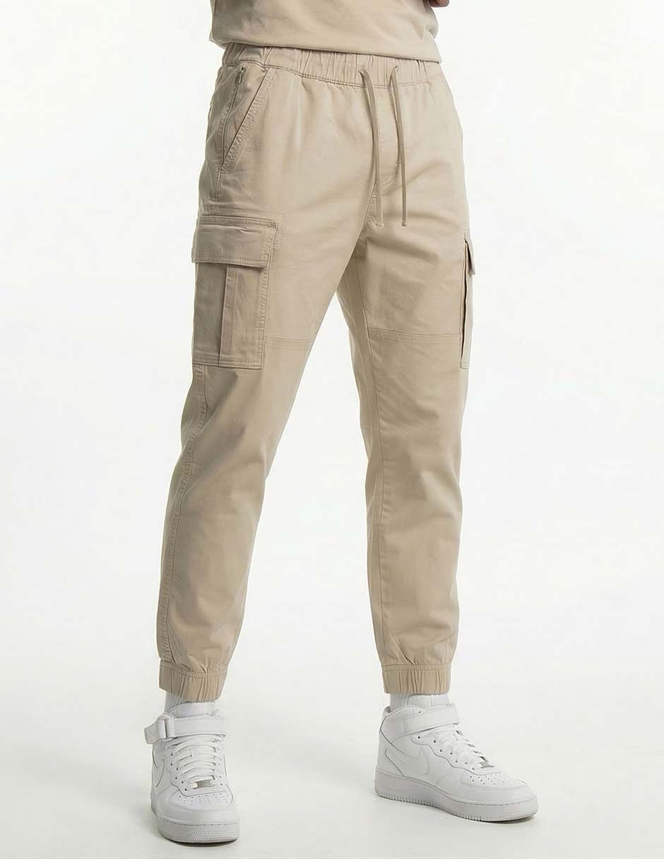 Pantalón casual jogger regular de algodón para hombre 1