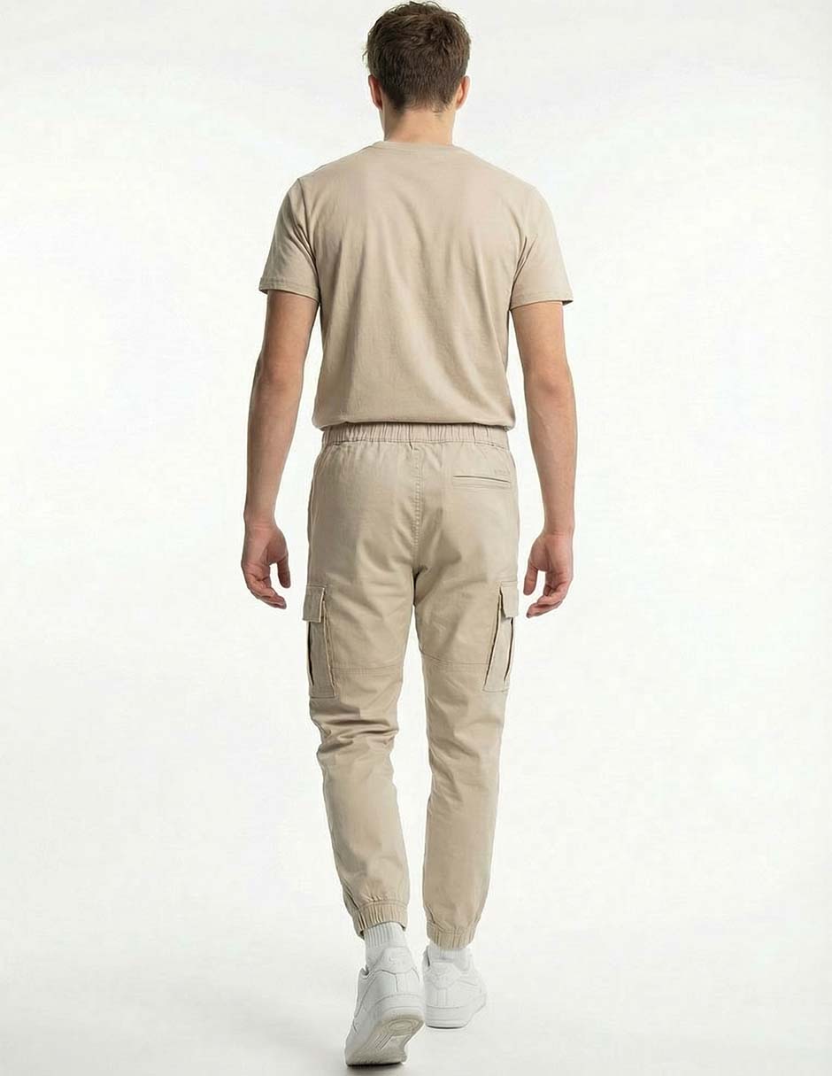 Pantalón casual jogger regular de algodón para hombre 6