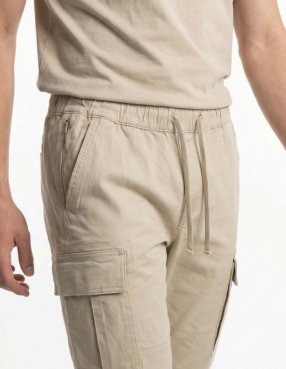 Pantalón casual jogger regular de algodón para hombre 8
