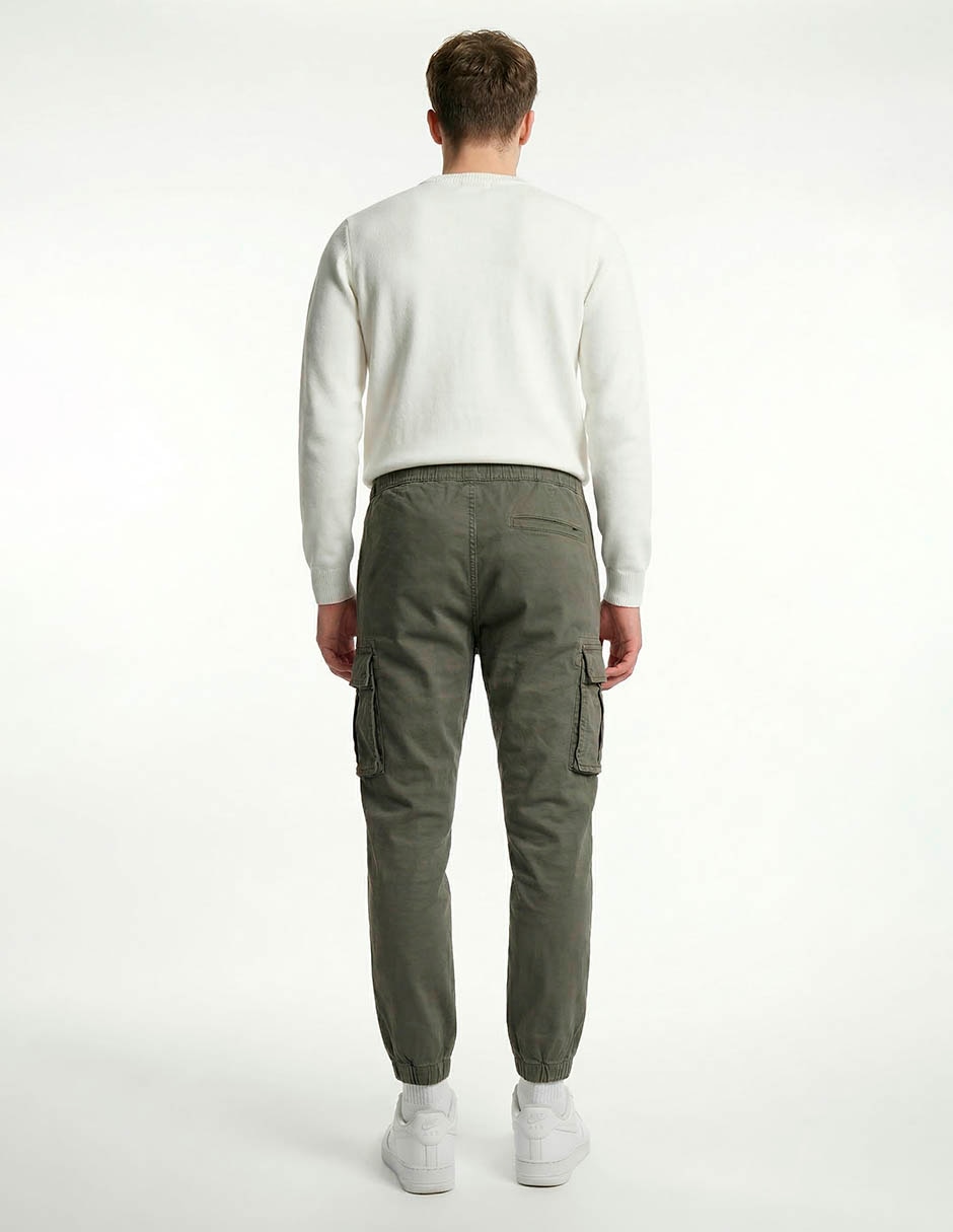Pantalón jogger regular de algodón para hombre 7