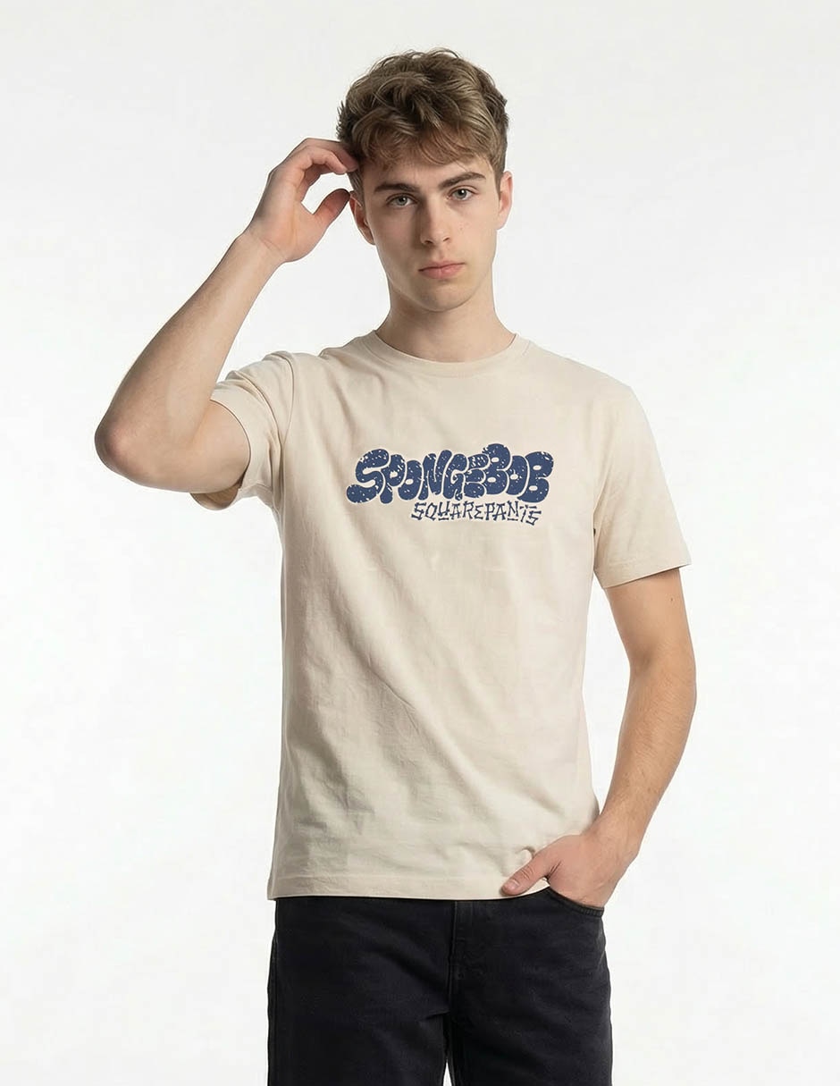 Playera Spongebob? Squarepants cuello redondo para hombre 1