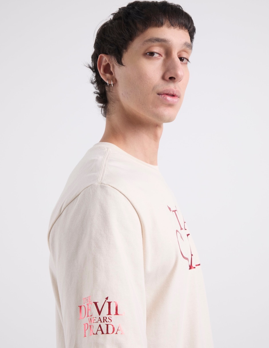 Playera El diablo viste a la moda cuello redondo para hombre 10