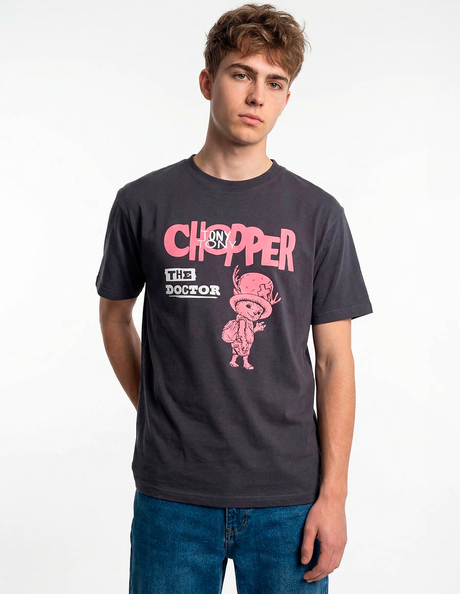 Playera Tee Bar One Piece Tony Tony Chopper cuello redondo para hombre