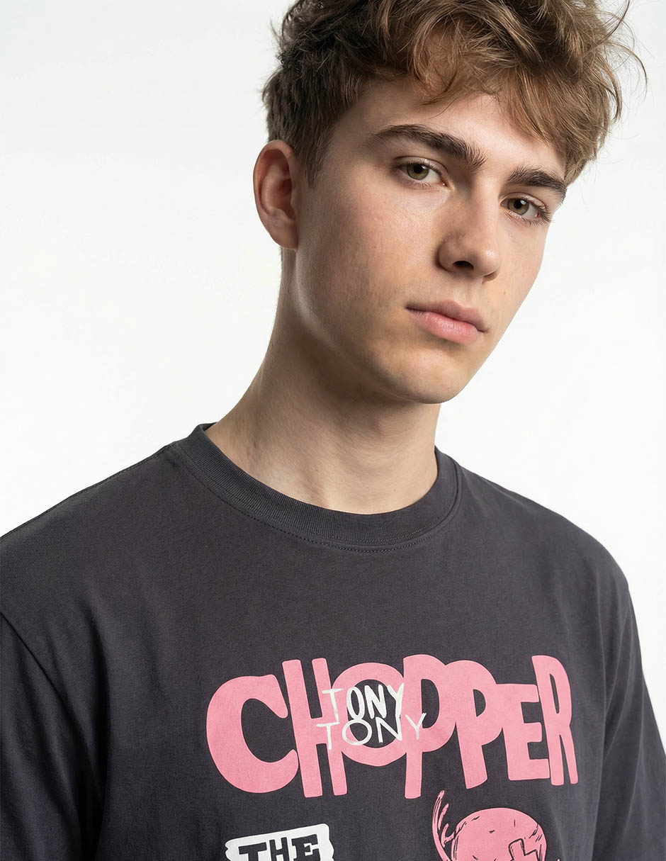 Playera Tee Bar One Piece Tony Tony Chopper cuello redondo para hombre