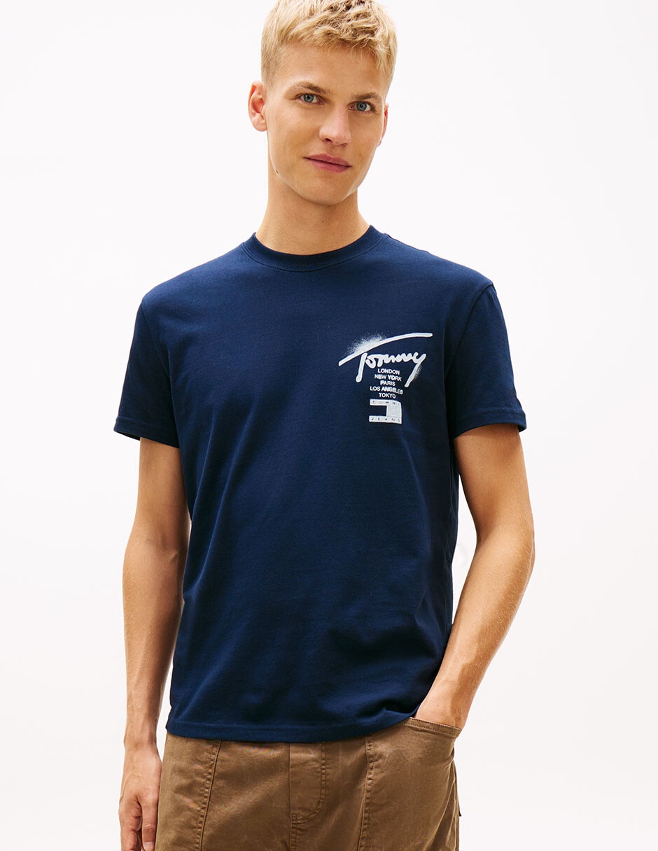 Playera Signature cuello redondo para hombre Playera Signature cuello redondo para hombre