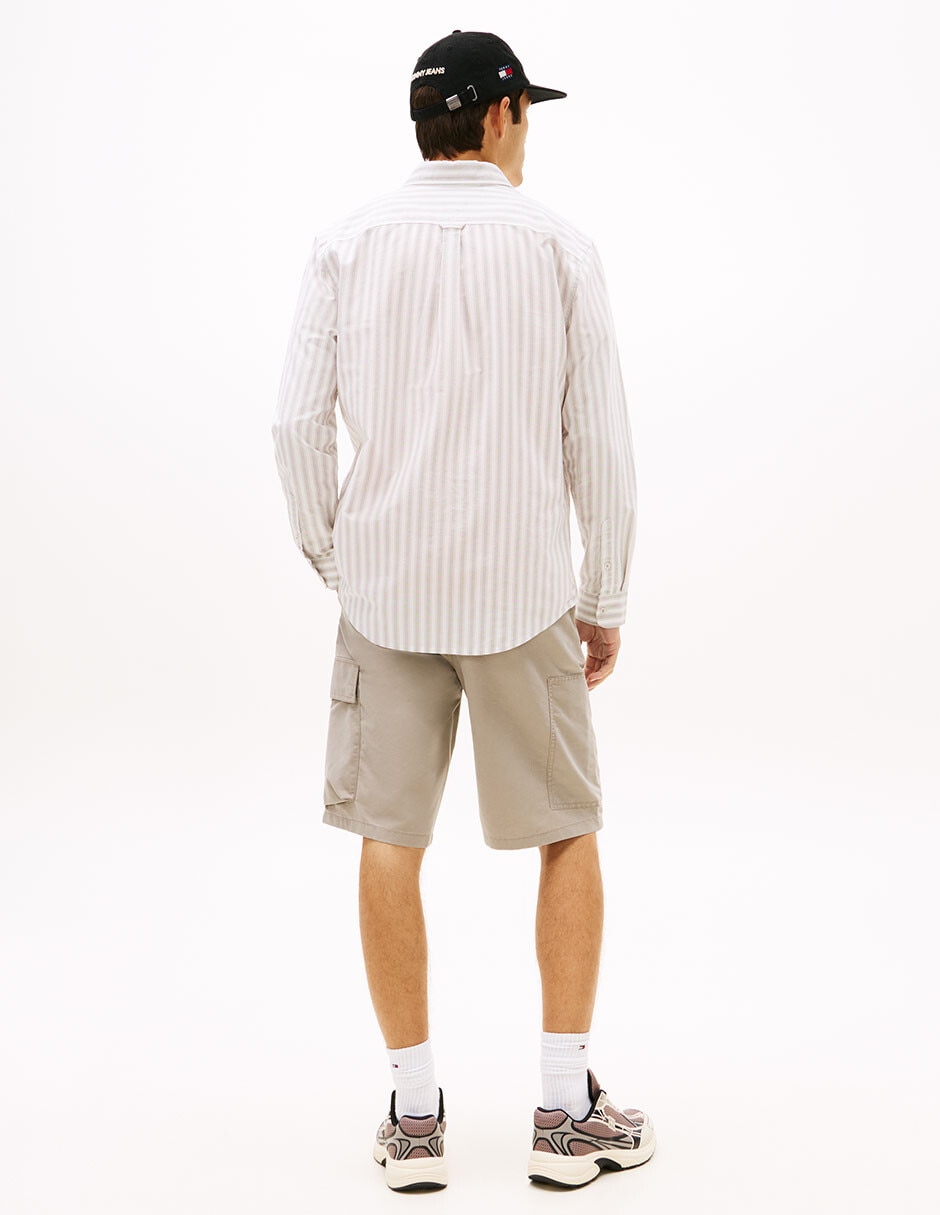Camisa casual de algodón manga larga para hombre