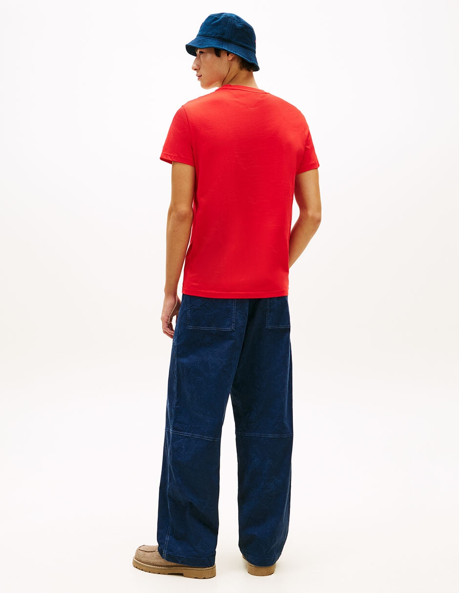 Playera tommy jeans signature cuello redondo para hombre
