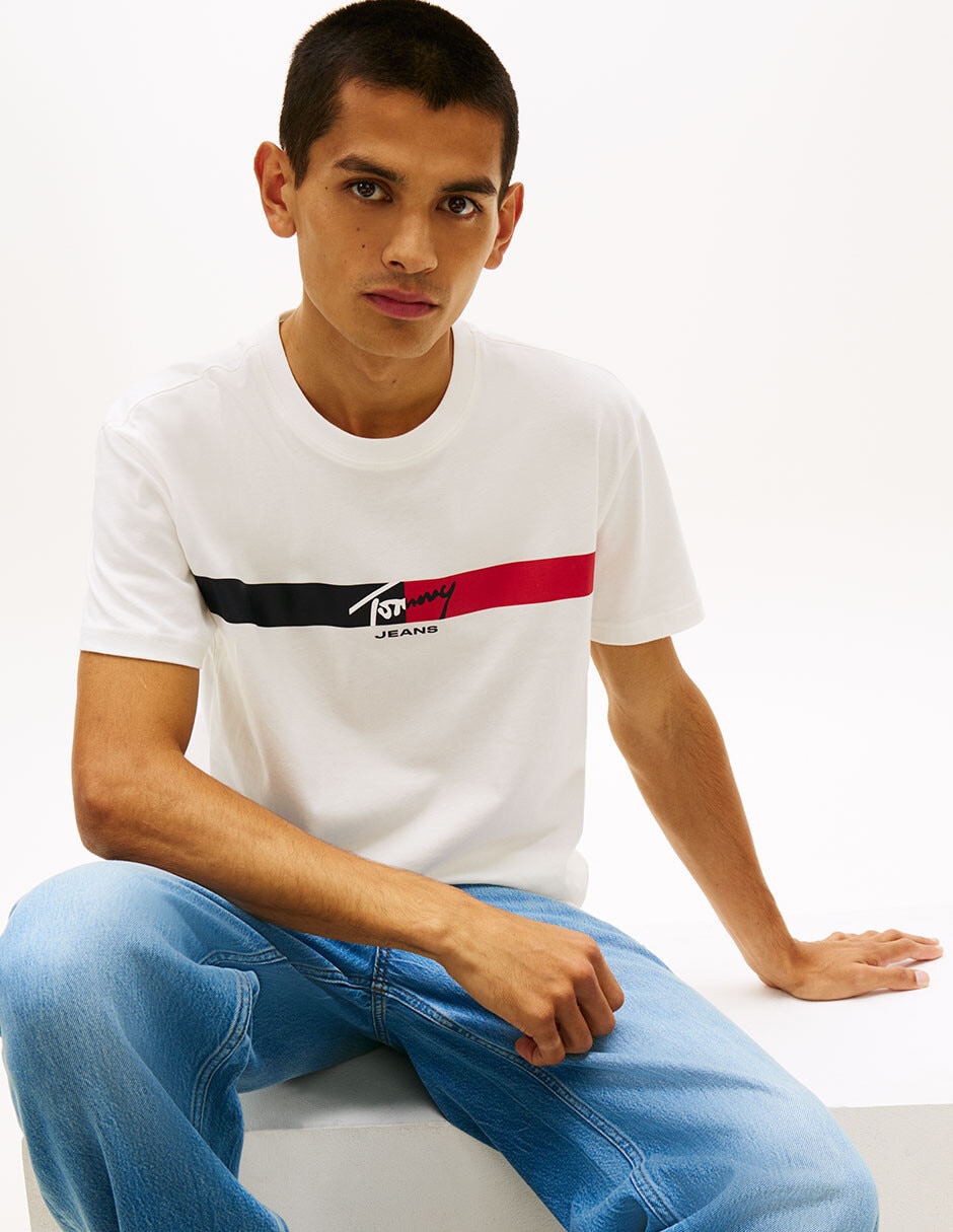 Playera Linear cuello redondo para hombre 4