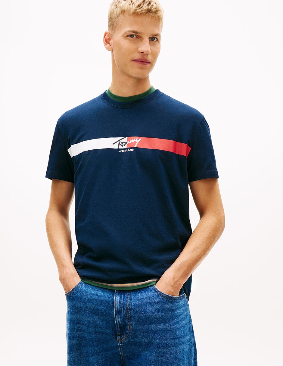 Playera Linear cuello redondo para hombre Playera Linear cuello redondo para hombre