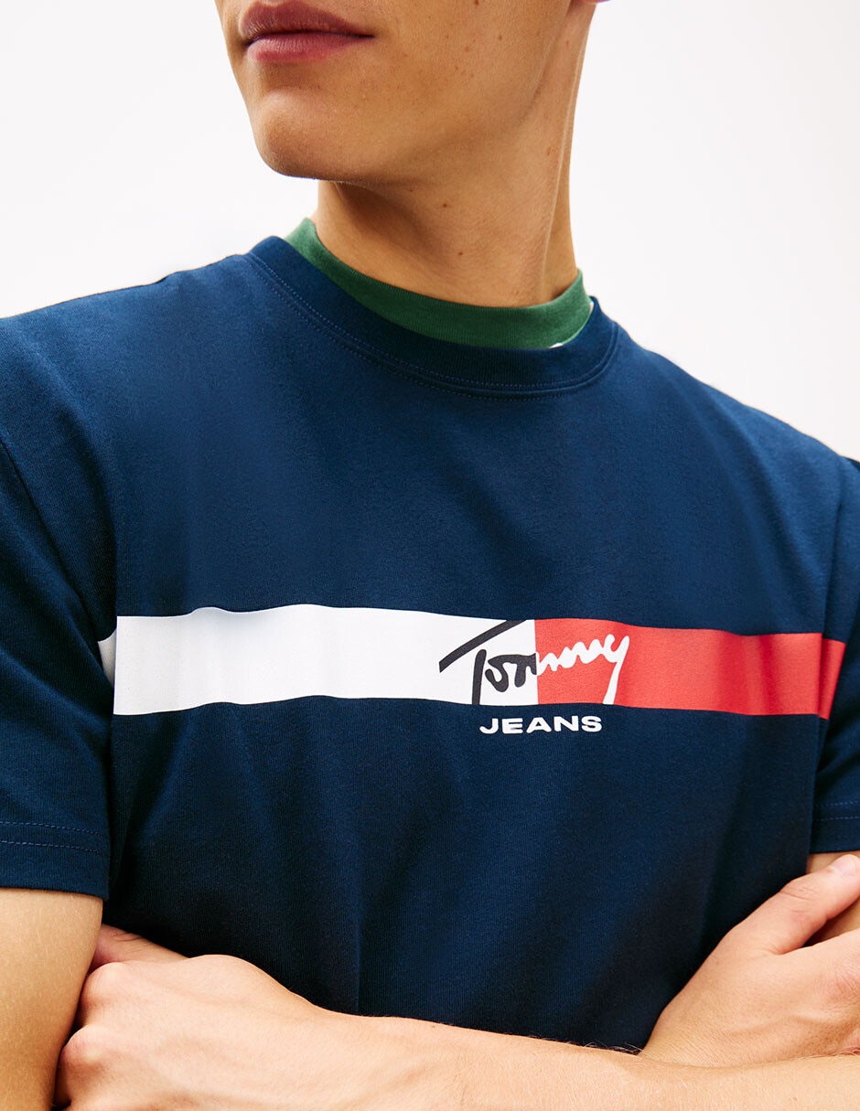 Playera Linear cuello redondo para hombre 3