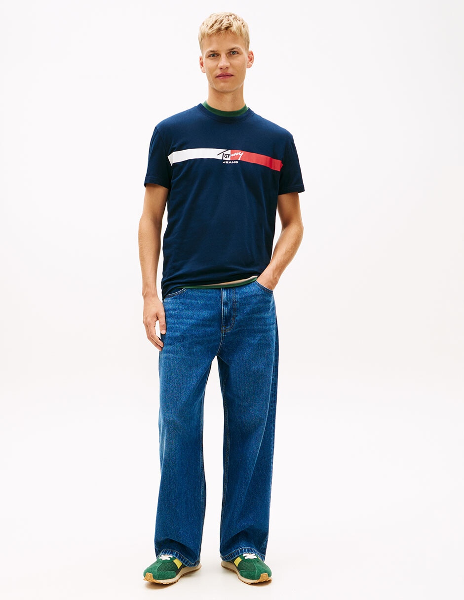 Playera Linear cuello redondo para hombre 2