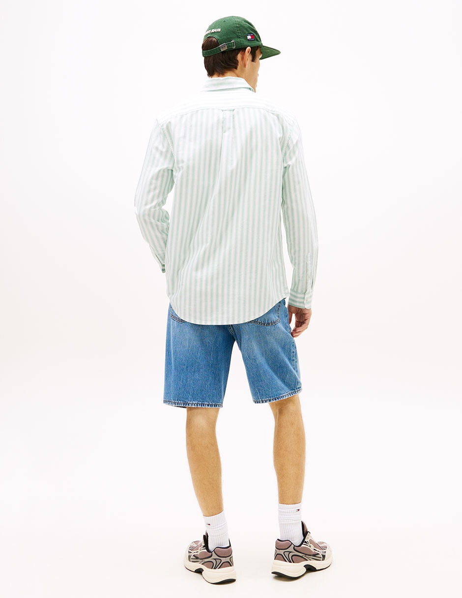 Camisa casual de algodón manga larga para hombre