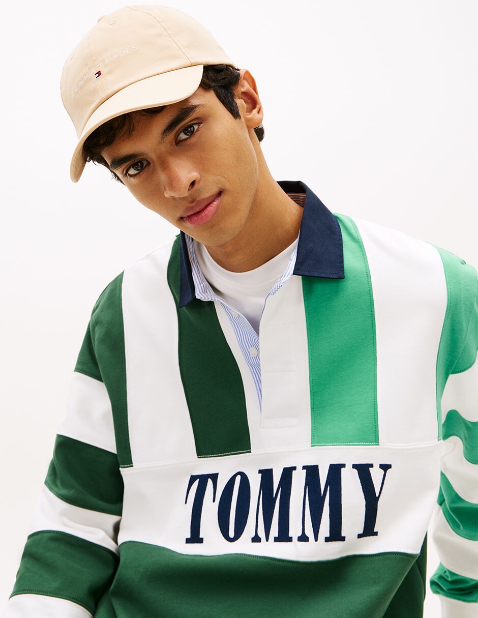Gorra con visera curva casual Tjm Linear Logo para hombre