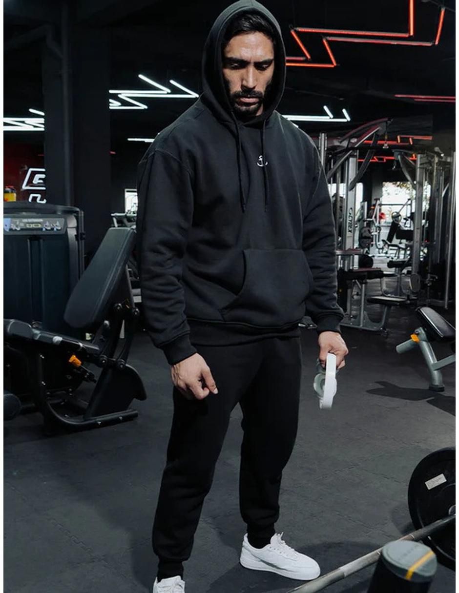 Jogger regular john leopard chillout fleece estampado logo con bolsillos para hombre