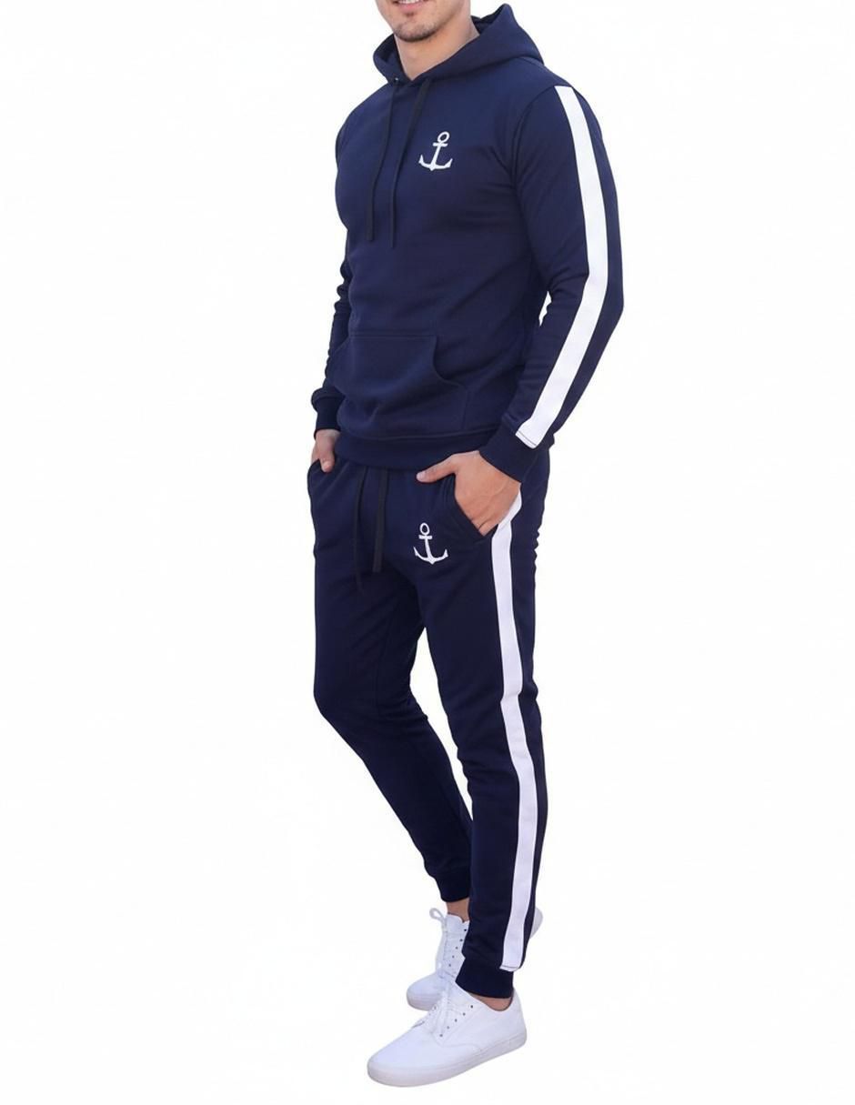 Conjunto deportivo ajustado John Leopard con jareta para hombre
