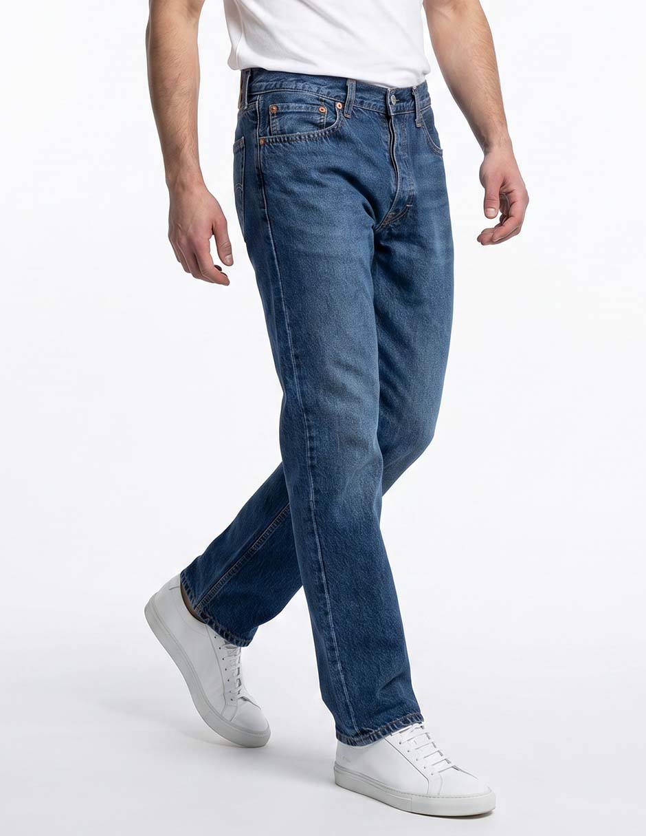 Jeans straight 555 lavado medio para hombre