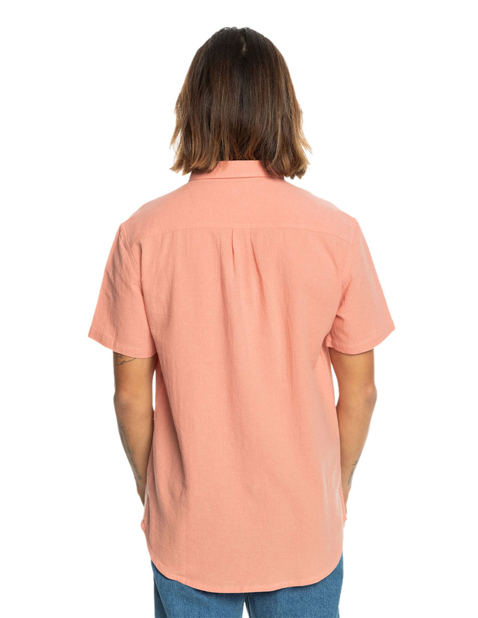 Camisa casual Quiksilver de algodón manga corta para hombre