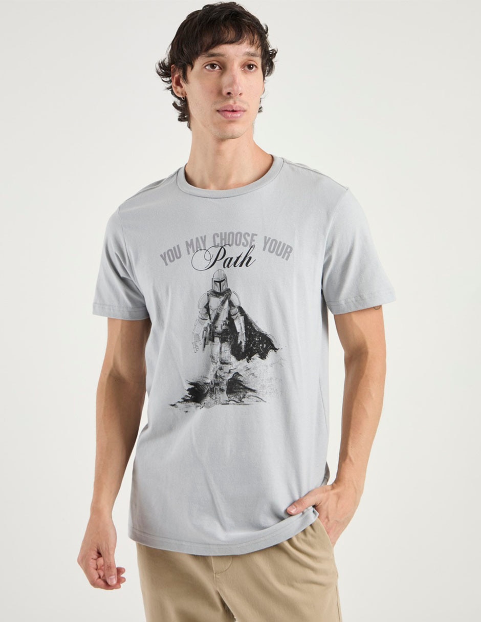 Playera Grogu cuello redondo para hombre Playera Grogu cuello redondo para hombre