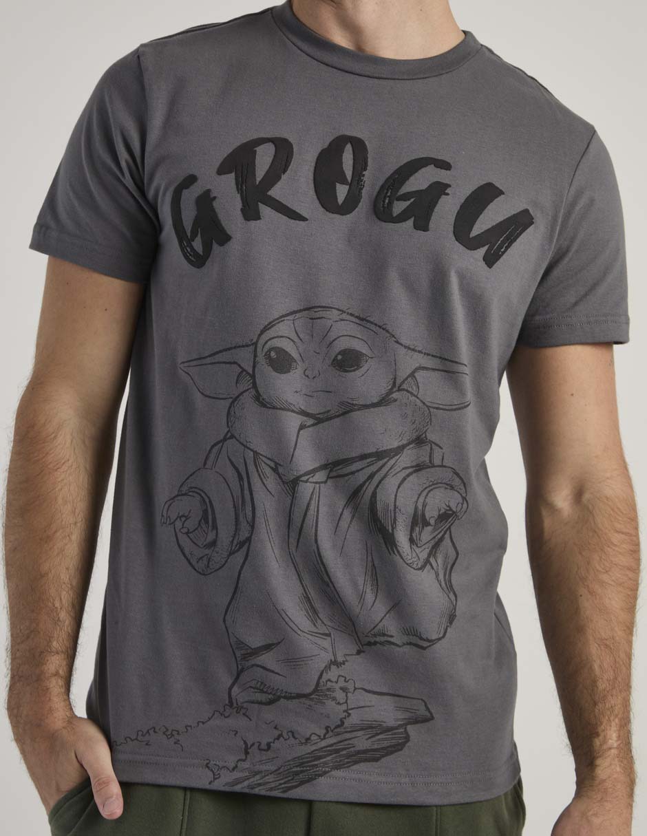 Playera cuello redondo grogu para hombre 5