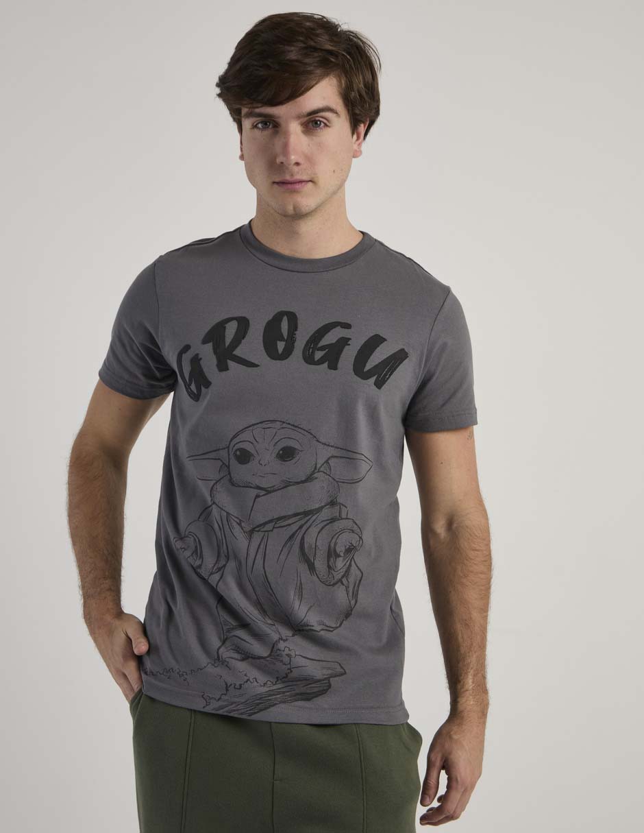 Playera Grogu cuello redondo para hombre Playera Grogu cuello redondo para hombre