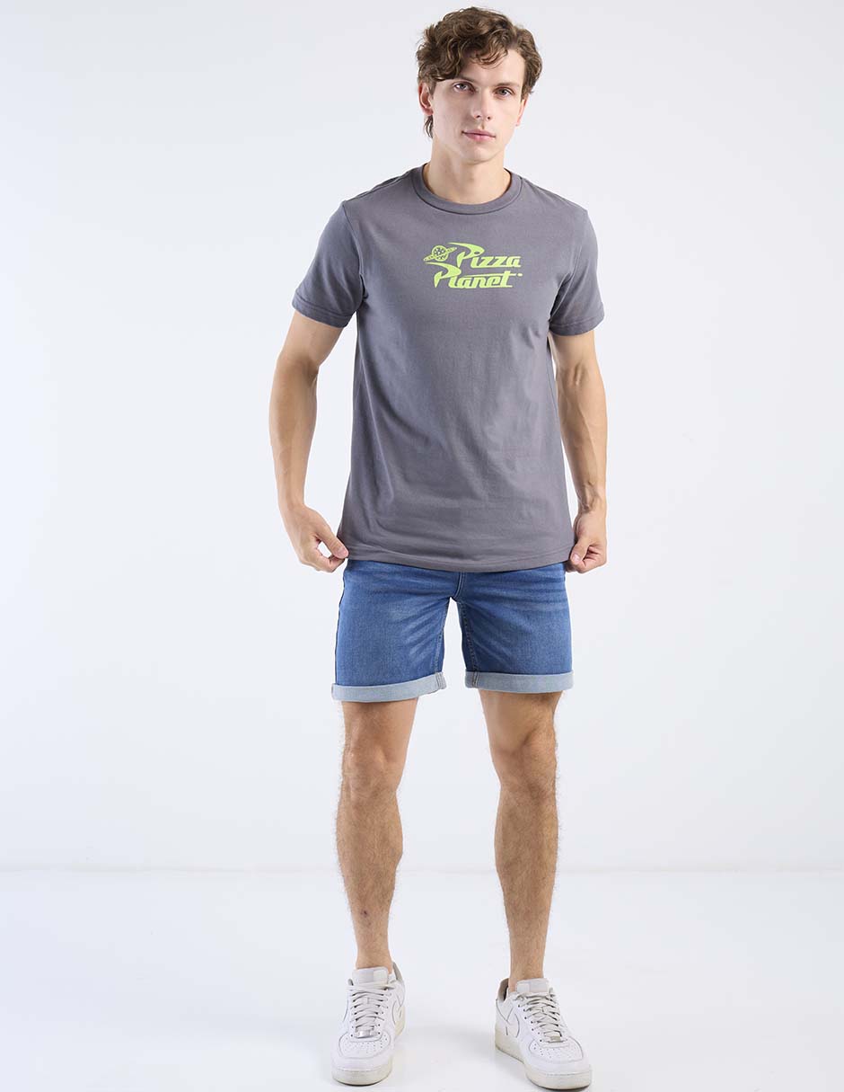 Playera pizza planet cuello redondo para hombre 3