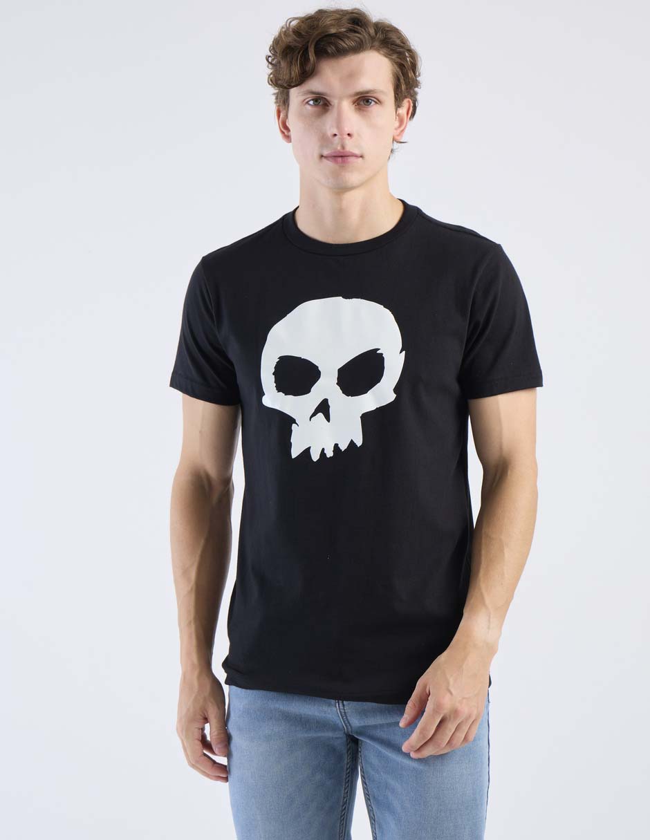 Playera sid skull cuello redondo para hombre