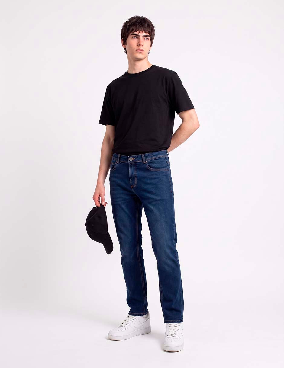 Jeans slim deslavado para hombre 3