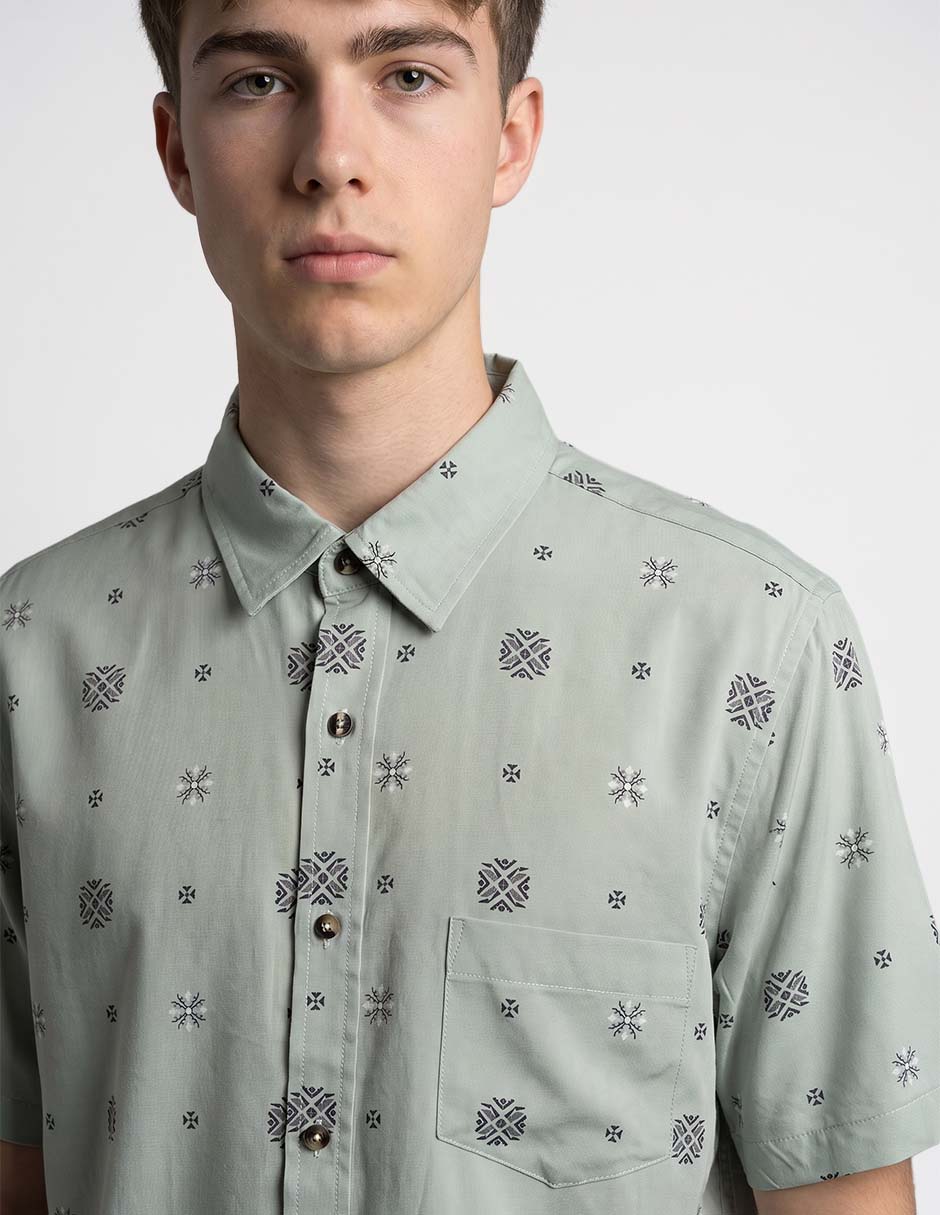 Camisa casual manga corta para hombre 4