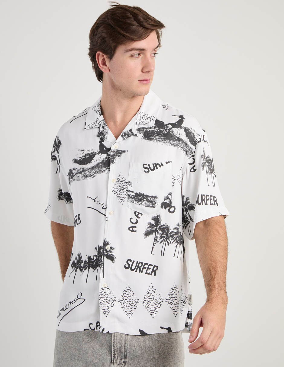 Camisa american eagle manga corta para hombre