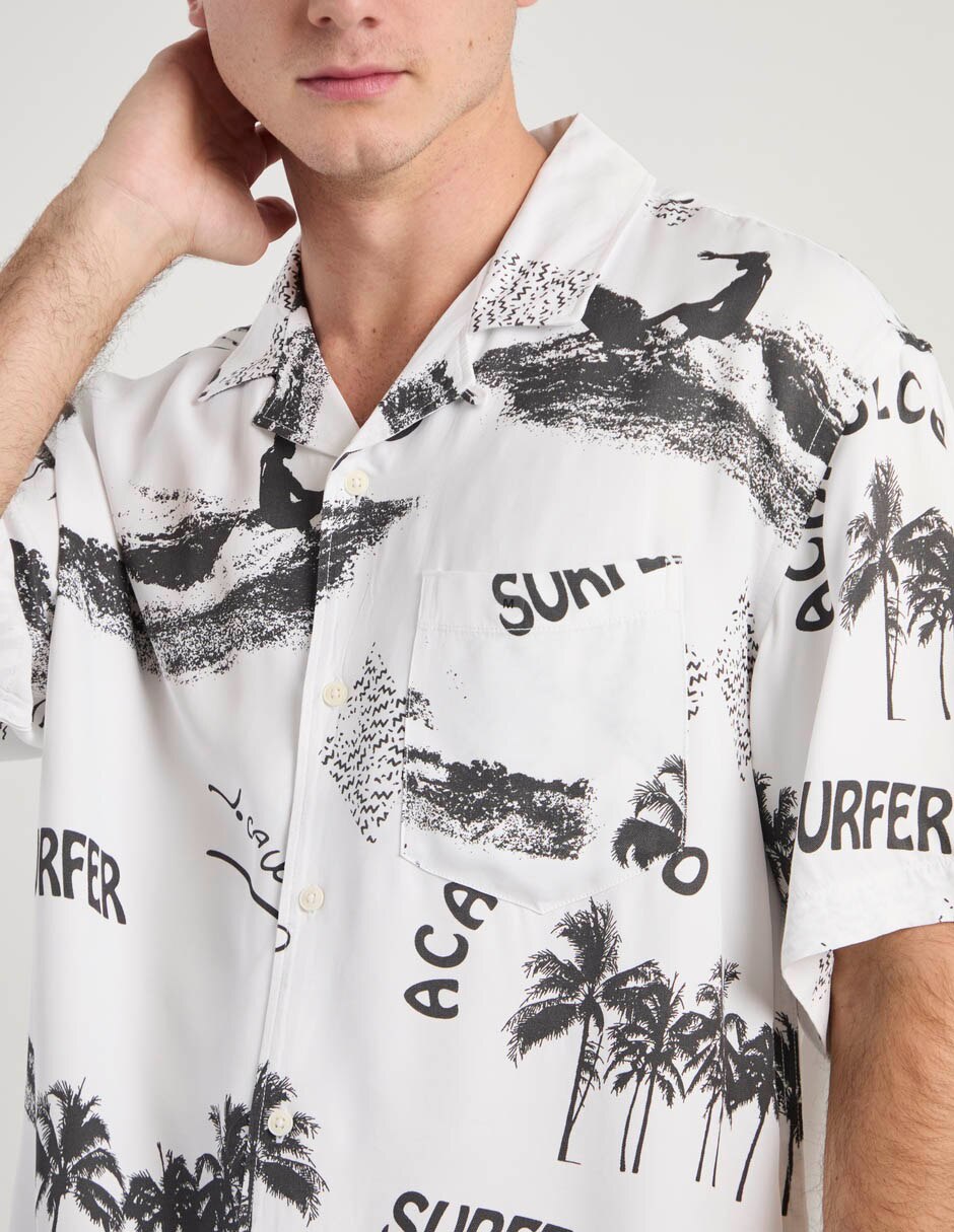 Camisa american eagle manga corta para hombre