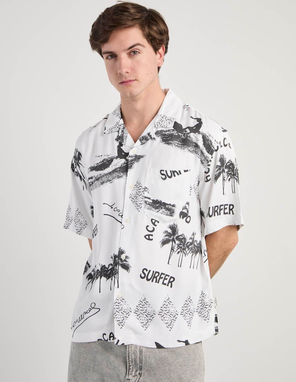 Camisa american eagle manga corta para hombre