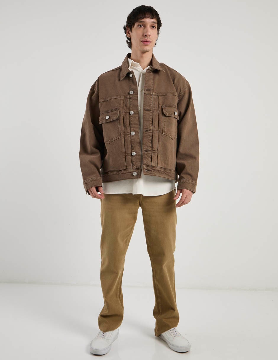 Chamarra denim american eagle denim jacket de algodón sin capucha para hombre