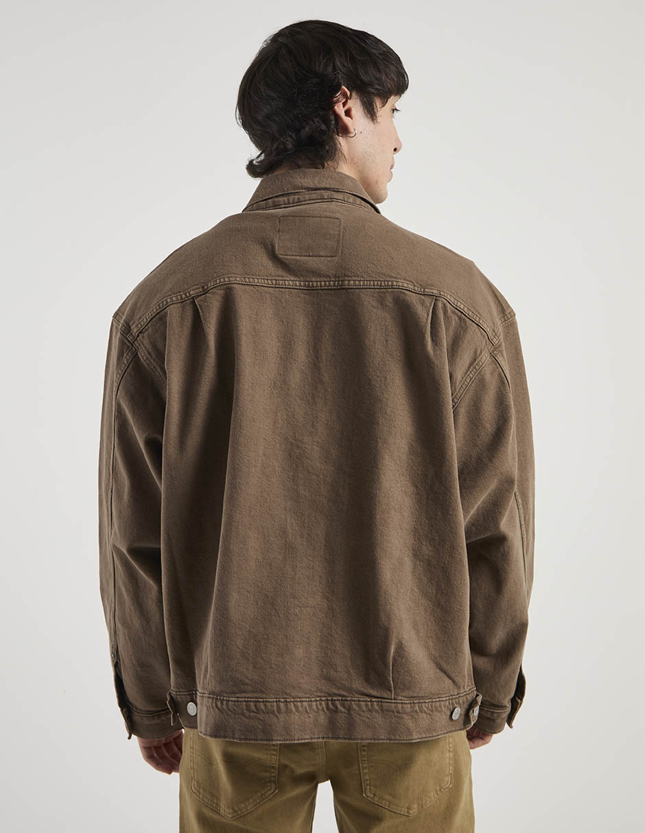 Chamarra denim american eagle denim jacket de algodón sin capucha para hombre