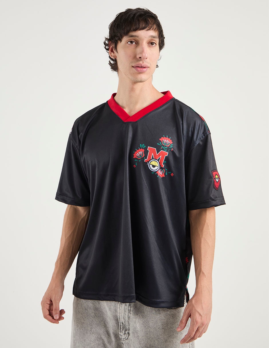 Playera licencias cuello v para hombre