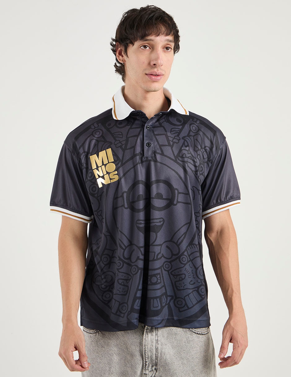 Playera licencias cuello polo para hombre