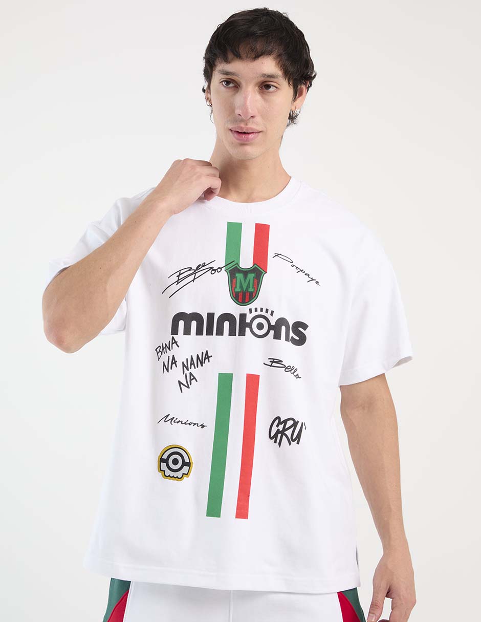 Playera minions cuello redondo para hombre 2