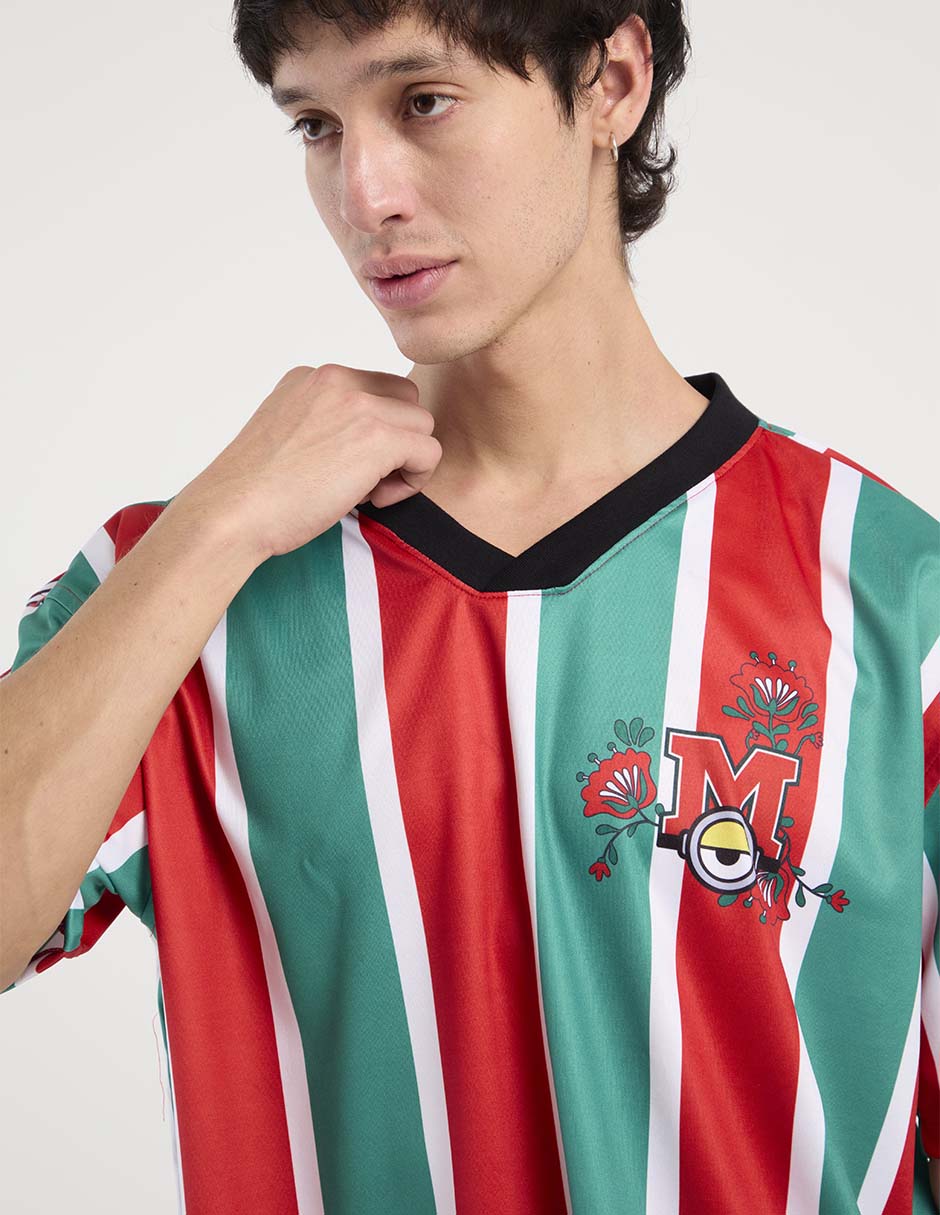 Playera Univrs Minions cuello V para hombre
