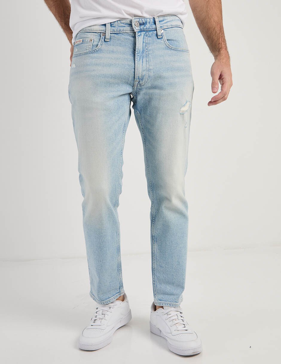 Jeans slim deslavado para hombre Jeans slim deslavado para hombre
