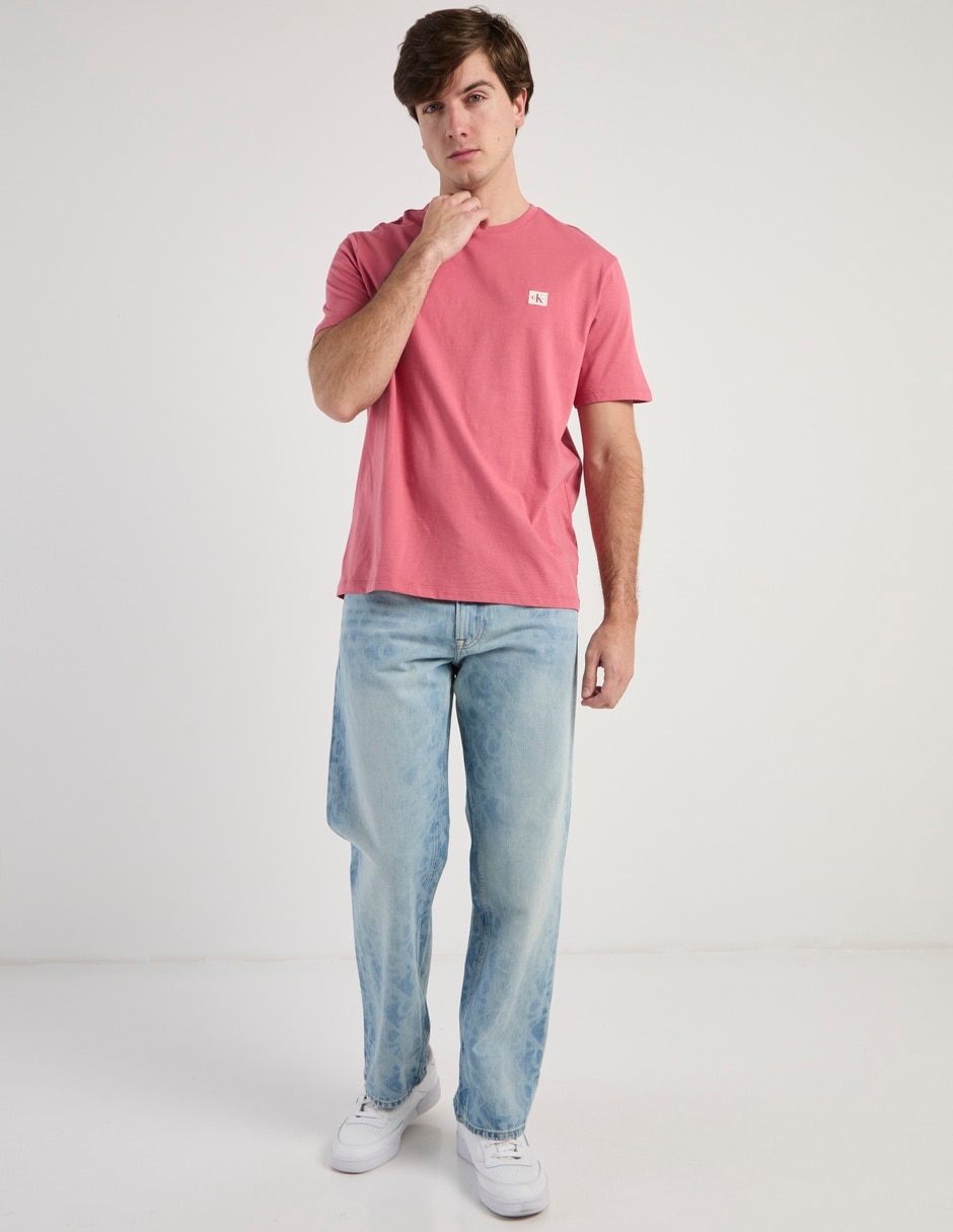 Jeans straight lavado claro para hombre 2