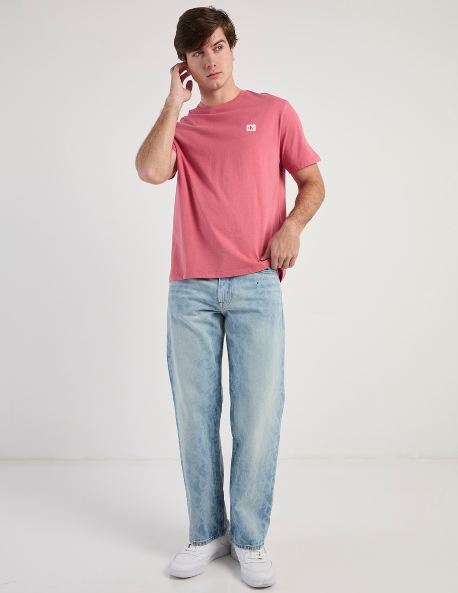 Jeans straight lavado claro para hombre 3