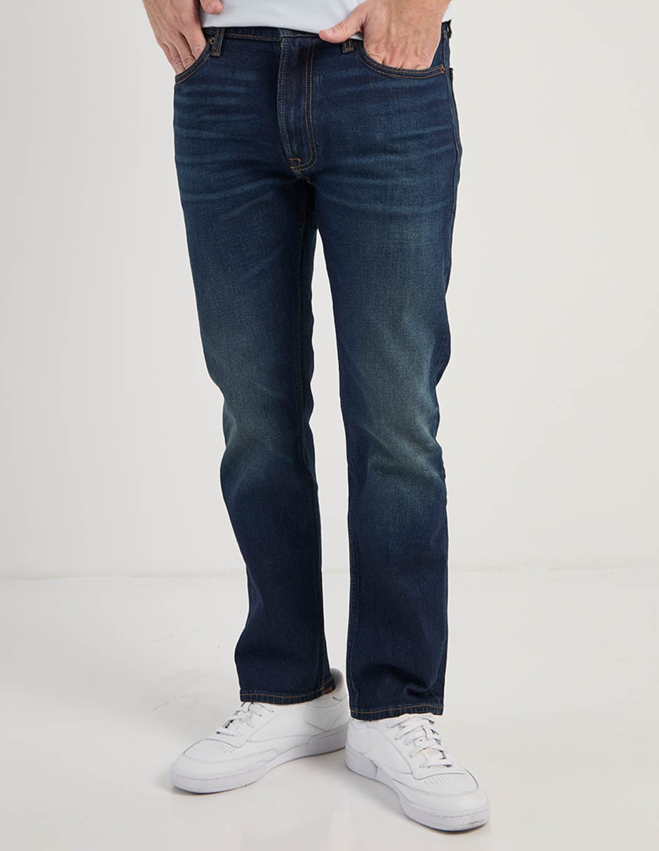 Jeans straight deslavado para hombre