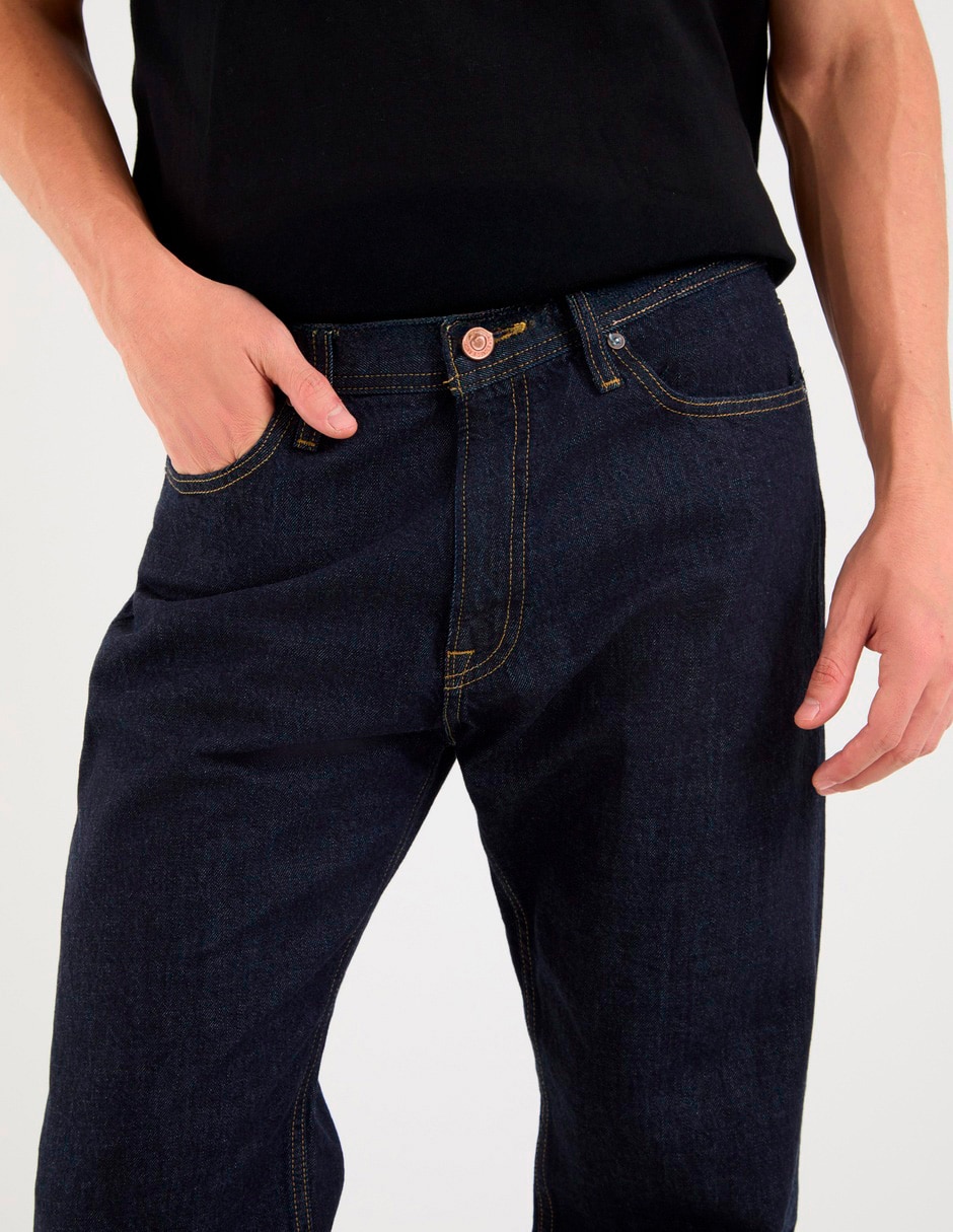 Jeans straight Jack & Jones lavado obscuro para hombre