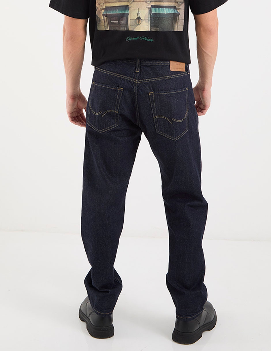 Jeans straight Jack & Jones lavado obscuro para hombre